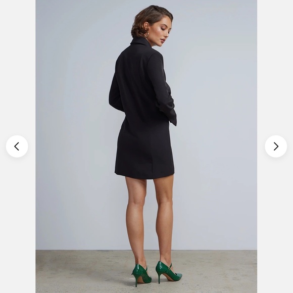 Jay Godfrey NWT ACE MINI TUXEDO BLAZER/DRESS BLACK - Picture 5 of 13